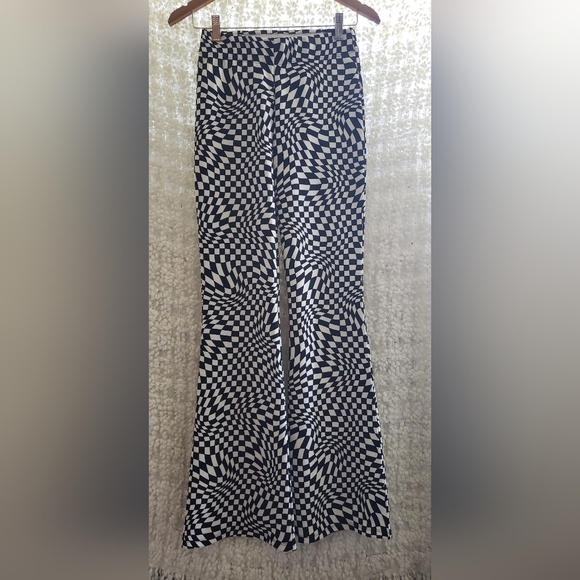 Garage women's psychedelic high waisted flare leggings pants xs - Picture 1 of 8